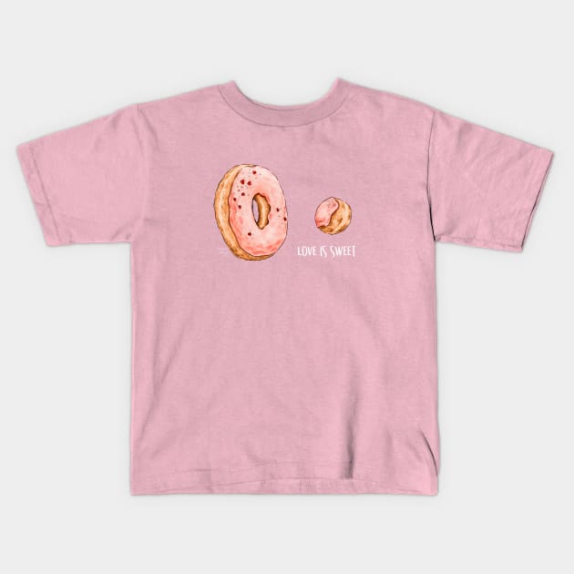 Love is Sweet Kids T-Shirt by SarahWrightArt